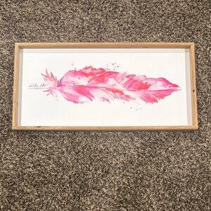 Hobby Lobby Pink Accent Feather Wall Art